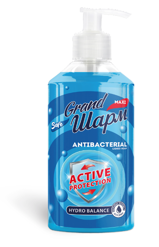 Мило туалетне рідке ТМ "Grand Шарм" (MAXI), "ANTIBACTERIAL" 0,5л